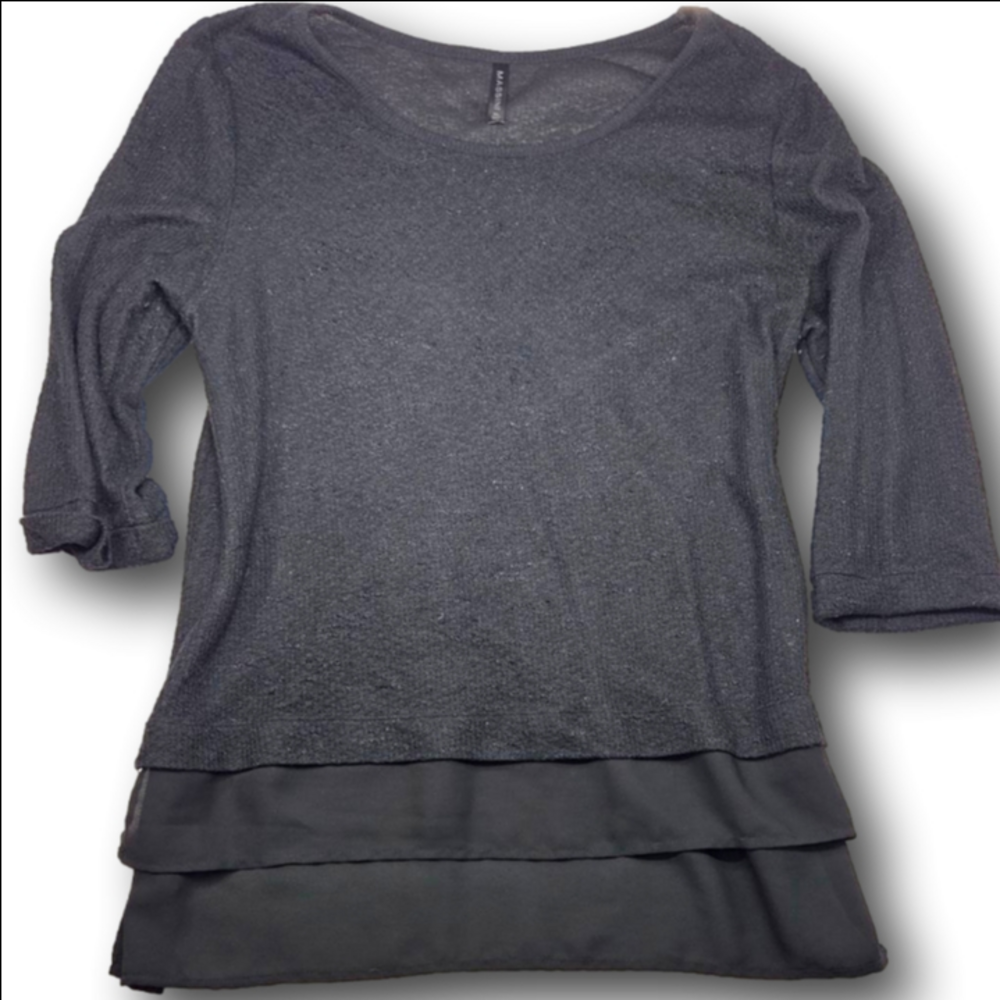 Women's MASSINI Black Tunic Top XL